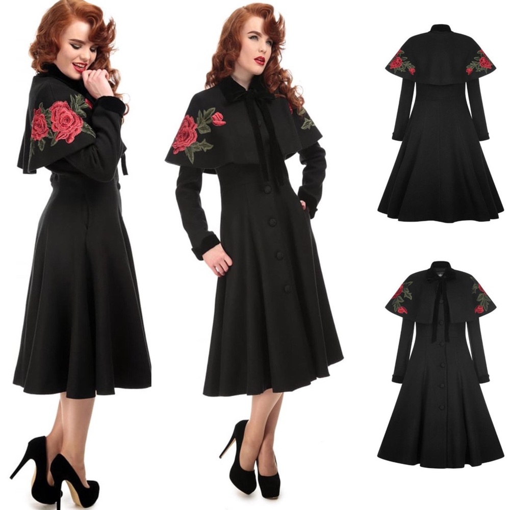 NWOT* COLLECTIF VINTAGE LONDON CLAUDIA COAT & CAPE